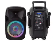 12" Portable Speaker 3000W PA System Wireless Mic Bluetooth Rechargeable