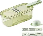 Veggie Slicer | Fruit Slicer,Kitchen Tool with Container Vegetable Grater for Food Prep Restaurant Salad Potato Carrot BBQ Camping