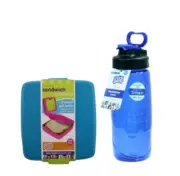 Sandwich Lunch Box with Ice Block & Water Bottle 709ml