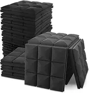 iDEER LIFE Acoustic Foam, 24Pcs, Sound Absorbing Panels Wall Tiles (Mushroom Head)