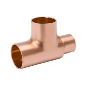 3" x 1-1/2" x 3" Inch CxCxC Sweat Reducing Copper Tee Plumbing Fitting