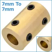 Brass 7mm To 7mm Motor Shaft Coupler Adapter Connector Sleeve RC Boat Car