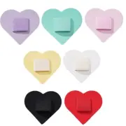 Set of 7 Heart Pen Clip Self Adhesive Pen Holder for Notepad Laptops Accessories