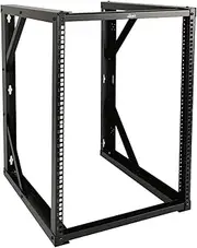 Tecmojo 15U Wall Mount Network Rack, 24.8in Depth Open Frame Server for 19in IT/AV/Data/Home Equipment, Black