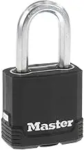 Master Lock Magnum Heavy Duty Outdoor Padlock with Key, Weather Resistant Body and Cut Resistant Shackle Make Lock Perfect for Fences, Gates, Sheds, M115XDLF