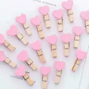 Photo Paper Clip Mini Wooden Wedding Decor Clip Crafts Fast Pegs Love Heart C7B1