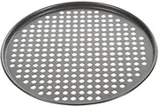 MASTERPRO MPHB14 Pizza Crisper, Carbon Steel/Black