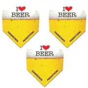 (3 Sets) Harrows Marathon I Love Heart Beer & Darts 100 Micron Dart Flights