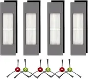 Replacement Parts for Ecovacs Deebot N8, Accessory Set for Deebot T8 T9 N8, Replacement Parts for Deebot Ozmo 950 Ozmo 920, 4 Filters and 6 Side Brushes for Deebot N8+ N8 Pro N8 Pro+ T8 T8 AIVI T8 Max T9 T9+