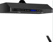 EKON 36” Black Under Cabinet Range Hood, 900 CFM NAC01-36B Remote LED NICE!