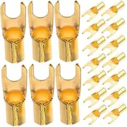 COHEALI 20pcs U Shaped Terminal Connectors for Quick Connect Terminals for and Amplifiers Stable Design for Enhanced Audio Signal Transmission