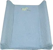 Sterntaler Dino Rexi Changing Mat Cover 50 x 70 cm - Cover for Changing Mat Made of Waffle Pique and Terry Cloth with Embroidery - for Comfortable Changing - Ideal for Any Changing Table, Blue