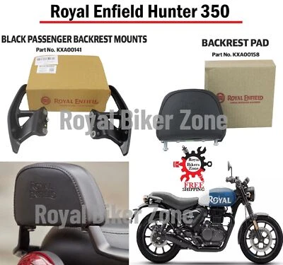 ROYAL ENFIELD HUNTER 350 "PASSENGER BACK REST WITH PAD" BLACK
