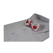 Boys White Red Apple Fruit Patterned Bow Tie