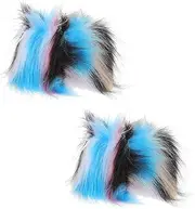 [MOBUTOFU] Arm Warmers Women Furry Wrist Cuffs Fuzzy Cuffs Plush Arm Sleeves Fashion Accessory