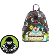 TNBC - Clown Glow in the Dark 10" Faux Leather Mini Backpack "New"