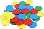 KOMBIUDA Educational Learning Toys 128pcs DIY Wooden Game Chips Counting Sorting Rewards Supplies for Boys and Girls