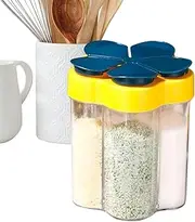 Containers - Clear Salt and Pepper Shakers | Jars with Lids, Moisture Resistant Containers for Home, Restaurant, Camping, Travel, BBQ, blue, 説明を参照してください