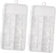Gel Full Cover Nail Tips No-trace Manicure Set Point Nail Extension False Nails Nail Art Supplies