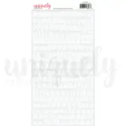 Uniquely Creative Stickers Lowercase Alphabet White