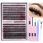 DIY Lash Extension Kit Volume Lash Clusters 40D+50D D Curl Individual Lashes Las