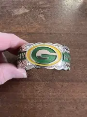 Native American Navajo Bracelet Womens Green Bay Packers Cuff Workmanship B