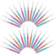 KOMBIUDA Flossers Brushes 50pcs Interdental Brushes Soft Bristles Flossing Head for Toothbrush Size