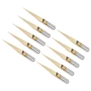 10pcs Engraving CNC Router Bits, 0.1mm Tip Width 15 Degree Angle 1/8" Shank Bits