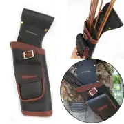 Archery Arrow Quiver Leather Bag Waist Back Holder Archery Shooting Bow Hunting