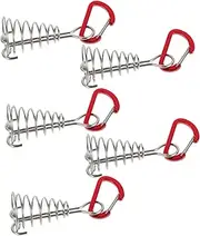 COOLHIYA 5pcs Windproof Deck Anchor Pegs Tent Stakes with Versatile Design for Easy Setup Camping Accessories for Various Tent Types