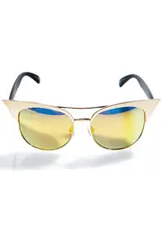 [Quay Eyeware] Gold Zig Sunglasses