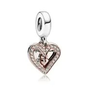 New Silver Color Vintage Dangle Beads Fits Silver Charm Bracelet Bangle Women D