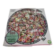 eeBoo New Women March! Jigsaw Puzzle Round 500 Pc Women's History Month New
