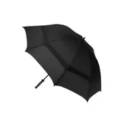 Clifton UPF50+ Hurricane Manual Golf Windproof Umbrella w/ Mesh Vented Black