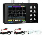 ROWCES Compact Portable Digital Oscilloscope 50M Sampling Rate 10M Analogue Bandwidth Handheld Current Oscilloscope Cellphone Repairs Lissajous Patterns 6A Current Waveform Measurement Dual-Channel