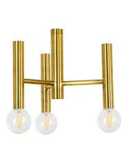 Parker 3 Light Close to Ceiling Fitting in Aged Brass