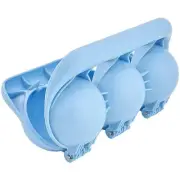 Superio Snowball Maker Triple Balls Mold, Kid Snow and Sand Toy - Light Blue