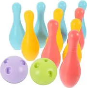 Toddmomy 1Set Bowling Plastic Bowling Game for Indoor Fun Engaging Parent Activity Develops Motor Skills Hand Eye Coordination for Ages