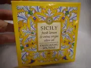 SICILY SOAP EXFOLIATING SPA SOAP Lemon & Extra Virgin Olive Oil 6.35 oz