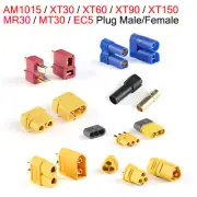 AM-1015/XT150 60 30U 90H/MR30/EC5 Male Female RC Battery Connector Plug Socket