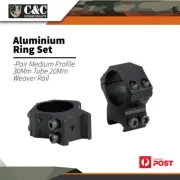 Ccop Alumn Rifle Scope Mount Rings 1-pair Medium Profile 30mm Tube Weaver Rail