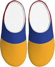 [EdWal] Flag of Armenia print Winter Warm Slippers Indoor Anti-skid Plush Slippers Relaxing at Home for Women Men