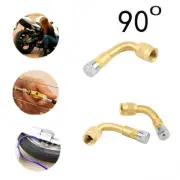 2X 90 Degree Angle Tyre Valve Extension Motorbike Adaptor Motorcycle Car Auto