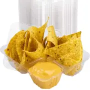 Anti-Spill, Durable 5x6 Inch Plastic Nacho Trays 100Pk. Versatile Plastic Dis...