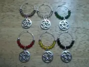 PENTAGRAM Wine Glass Charms Marker set of 6
