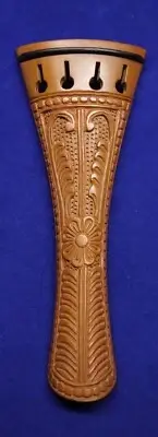 Elegant Handmade Carved Boxwood violin tailpiece . French Mod #54