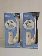 2 Glade Automatic Air Freshener Spray Refill Holder Unit Home & Bathroom White