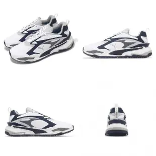 【PUMA】高爾夫球鞋 GS-Fast 男鞋 白 藍 防水鞋面 無鞋釘 抓地 運動鞋(376357-08)