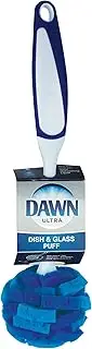 Dawn Ultra Puff Glassware and Dish Cleaning Brush, 11.1" x 2.5" x 2.5", Blue/White