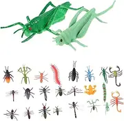 Kisangel 22pcs Realistic Insect Miniature Models for Educational Props for Brain Development Fun Insect Material